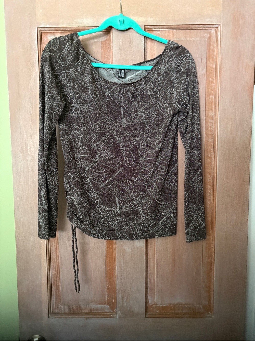 Wolford glittery designed Long-Sleeve Brown Patterned Women's Top